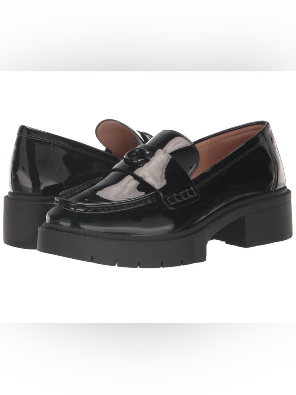 Coach Black Patent Leather Leah Loafer - Picture 9 of 9